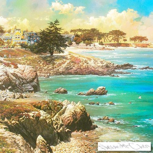 Along the Coast Alexander Chen Offset Lithograph Print Artist Hand Signed and Numbered