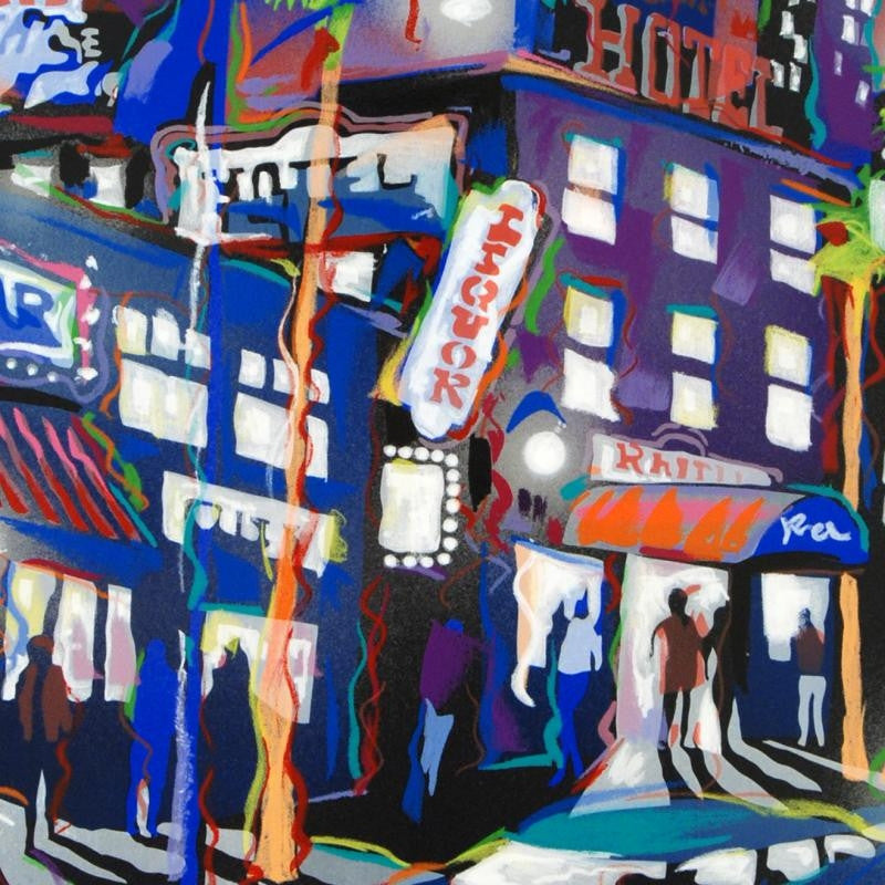 Hollywood Hotel James Talmadge Serigraph Print Artist Hand Signed and Numbered