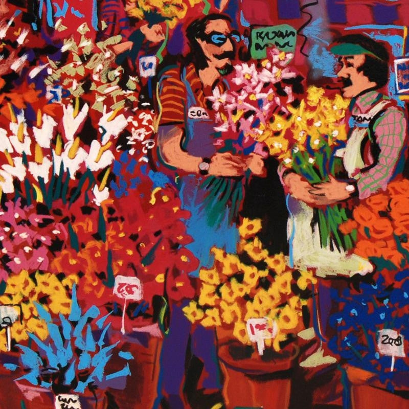 Flower Shop James Talmadge Artist Proof Serigraph Print Artist Hand Signed and Numbered