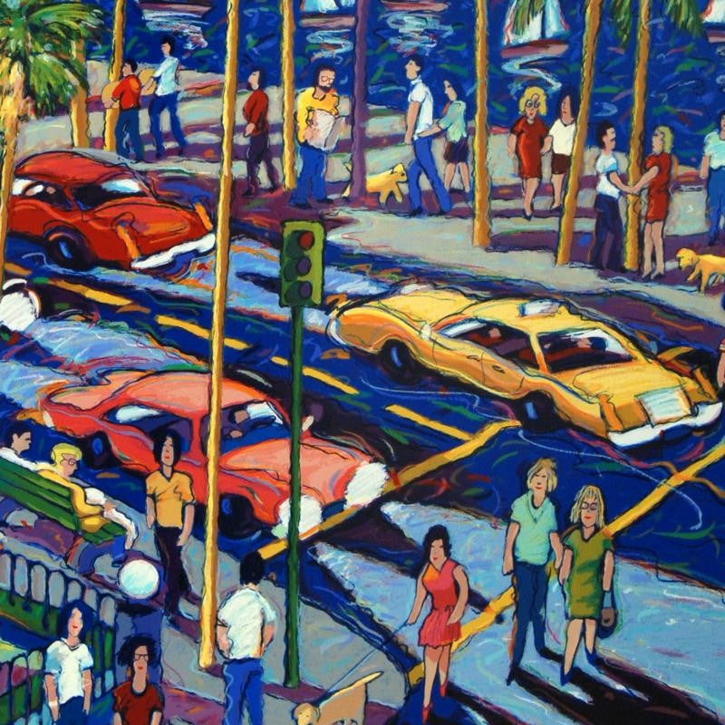 Saturday Night James Talmadge Serigraph Print Artist Hand Signed and Numbered