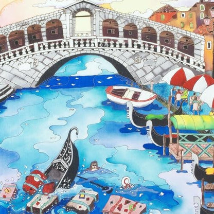 A Trip To Venice Linnea Pergola Canvas Giclée Print Artist Numbered with Artist Authorized Signature
