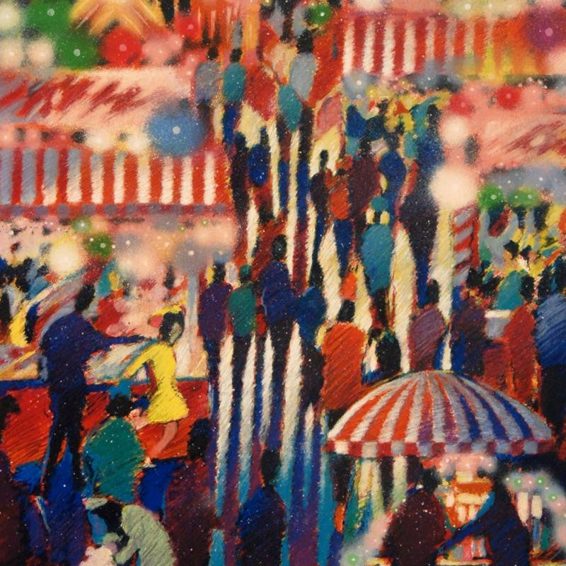 Opening Night at the Carnival James Talmadge Serigraph Print Artist Hand Signed and Numbered