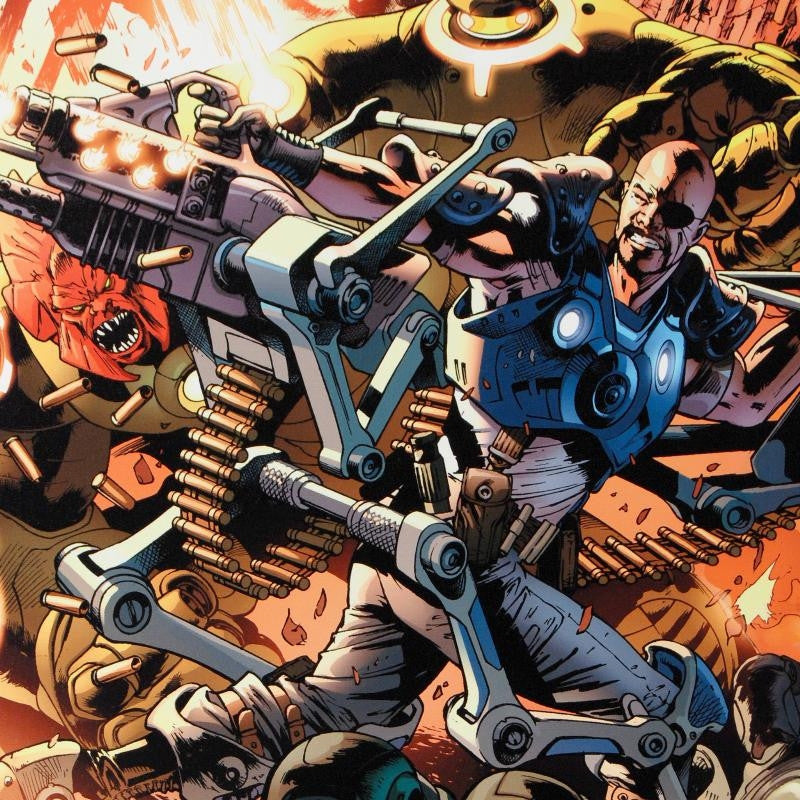 Ultimate Doom 1 Marvel Comics Artist Bryan Hitch Canvas Giclée Print Numbered