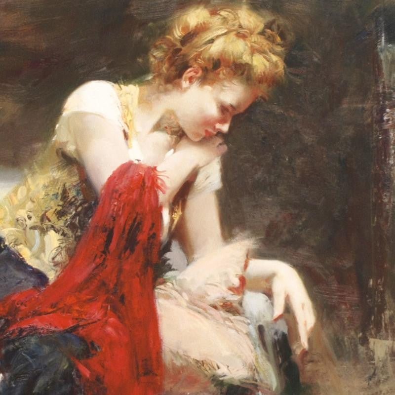 Anticipation Pino Daeni Giclée Print Artist Hand Signed and Numbered