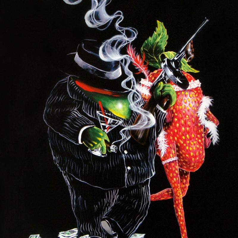 Gangster Love Michael Godard Canvas Giclée Print SN Numbered with Artist Authorized Signature