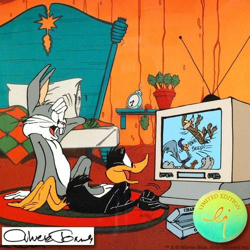 Just Fur Laughs Chuck Jones Artist Proof Hand Painted Animation Cel Artist Hand Signed and AP Numbered
