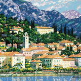 Bellagio Hillside Howard Behrens Serigraph Print Artist Hand Signed and Numbered