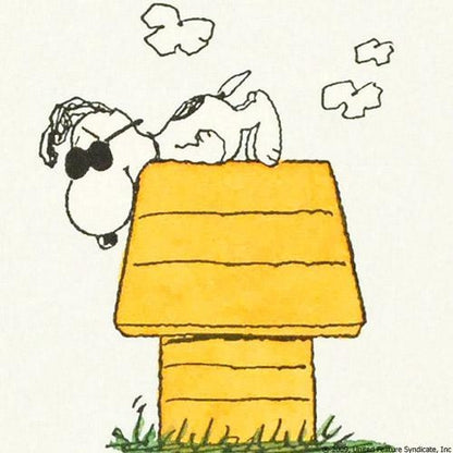 Snoopy on His House with Sunglasses Peanuts Hand Tinted Color Etching Numbered