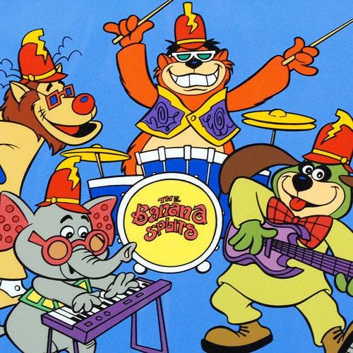 Hanna Barbera Animation Art Tra La La Banana Splits Sericel with a Full Color Lithograph Background