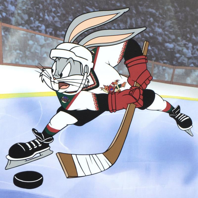 Bugs Bunny Arizona Coyotes Warner Bros Collectible Fine Art Mixed Media Print with NHL and Warner Bros Seals of Authenticity