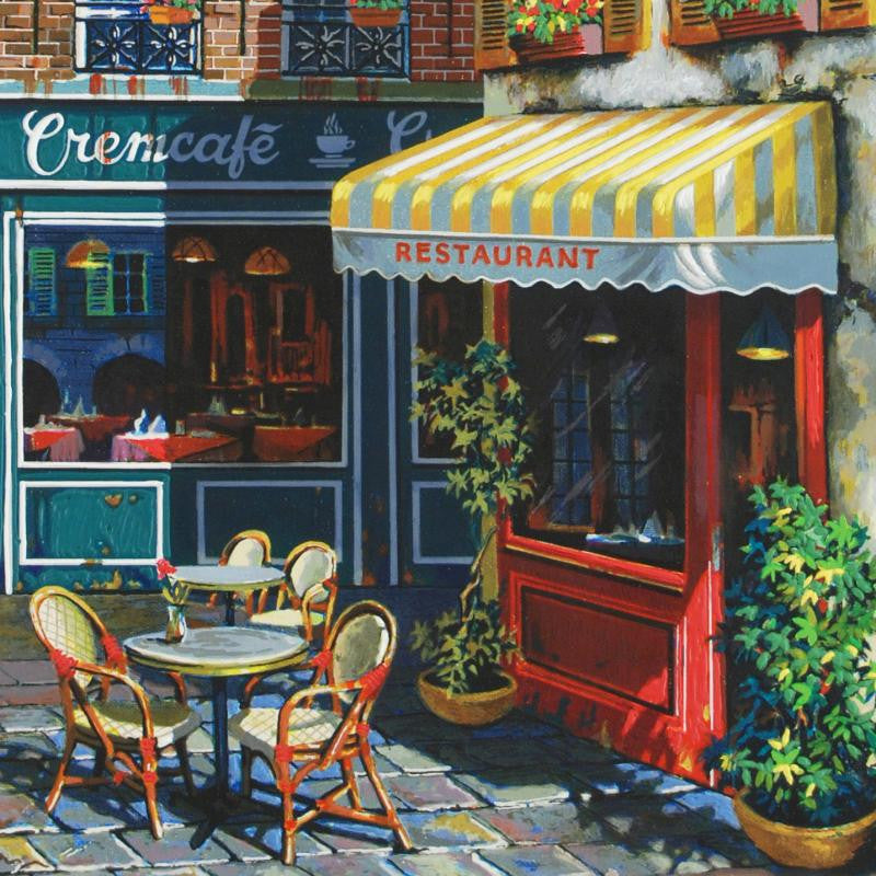 La Ruelle Anatoly Metlan Fine Art Artist Proof Lithograph Print Artist Hand Signed and AP Numbered