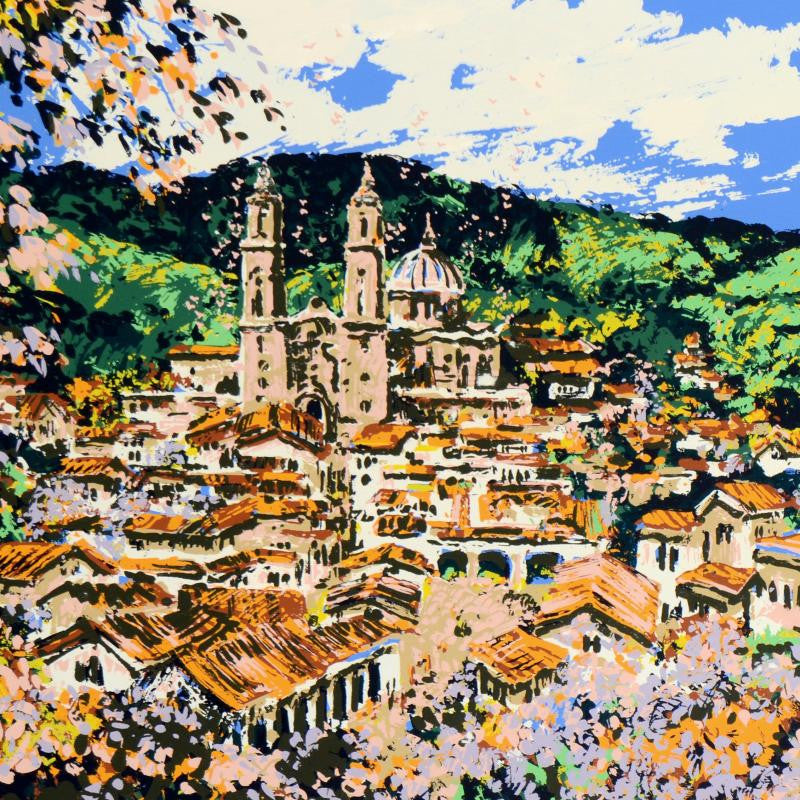 Vie of Taxco Paul Blaine Henrie Serigraph Print Artist Hand Signed and Numbered