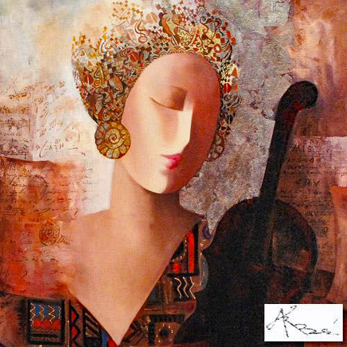 Violin Dream Arbe Ara Berberyan Canvas Giclée Print Artist Hand Signed and Numbered
