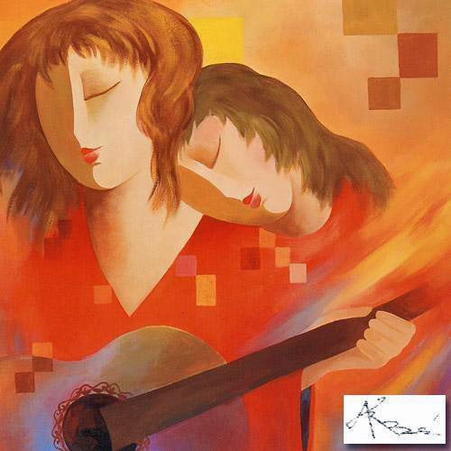 Forever Friends Arbe Ara Berberyan Canvas Giclée Print Artist Hand Signed and Numbered