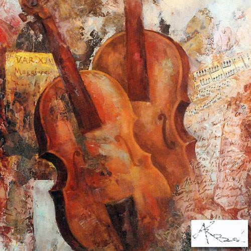 Golden Sonata Arbe Ara Berberyan Canvas Giclée Print Artist Hand Signed and Numbered