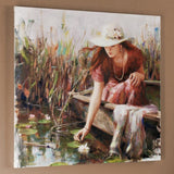 By The Pond Vidan Vittorio Dangelico Artist Proof Hand Embellished Canvas Giclée AP Numbered and Hand Signed