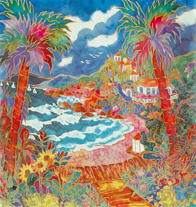 A Perfect Day in Laguna Linda Pirri Lithograph Print Artist Hand Signed and Numbered