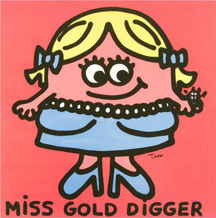 Miss Gold Digger Todd Goldman Canvas Giclée Print Artist Hand Signed and Numbered