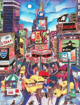 A Horse in Time Square Linnea Pergola Canvas Giclée Print Artist Hand Signed and Numbered