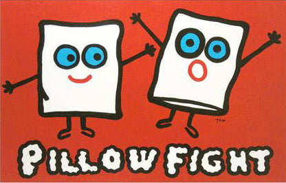 Pillow Fight Todd Goldman Canvas Giclée Print Artist Hand Signed and Numbered