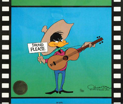 Sound Please Chuck Jones Hand Painted Color Animation Cel Artist Hand Signed and Numbered with Full Color Background