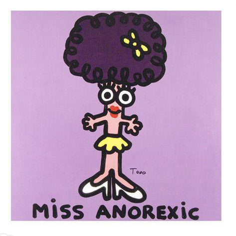 Miss Anorexic Todd Goldman Canvas Giclée Print Artist Hand Signed and Numbered