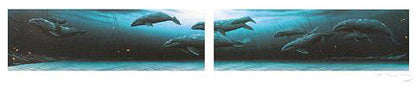 Annual Migration 1 &amp; 2 Wyland Mixed Media Prints Artist Hand Signed and Numbered