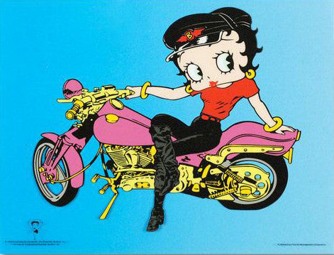 Fleischer Studios Betty Boop on Motorcycle Sericel by King Features Syndicate and Hearst Collection Licensed Framed