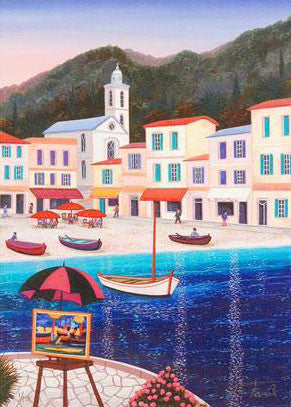 Puerto Cervo Fanch Ledan Canvas Giclée Print Artist Hand Signed and Numbered