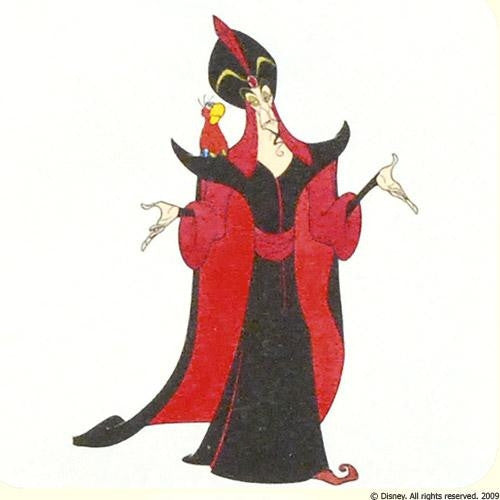 Jaffar Disney Studios Hand Tinted Color Aladdin Movie Etching Numbered