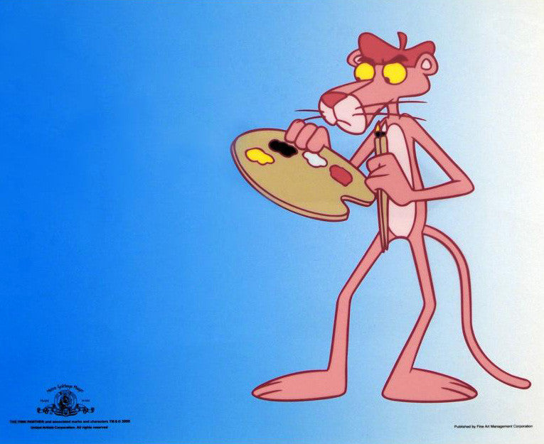 Pinkasso United Artists Sericel with Full Color Lithograph Background