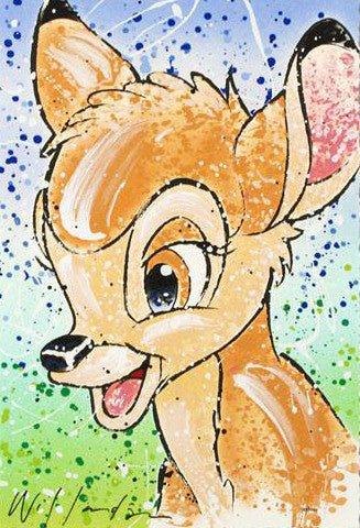 Bambi The Buck Stops Here David Willardson Gallery Proof Serigraph Print Artist Hand Signed and GP Numbered